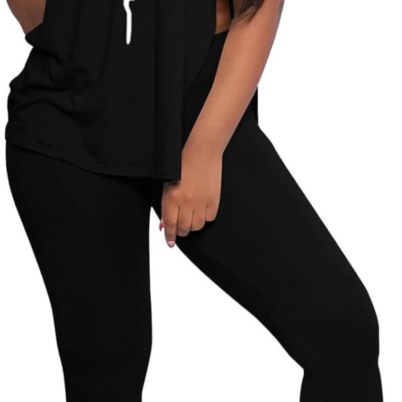 Other - Comfortable XL Lounge Set for Women - Printed Short Sleeve & Jogger Pants